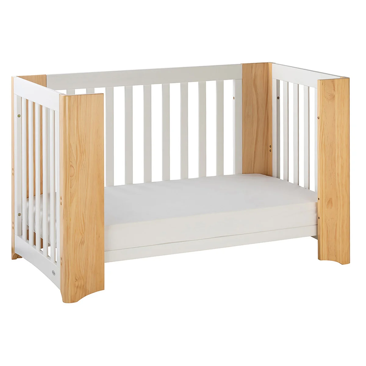 Cocoon Evoluer 4-in-1 Cotbed + Change Area Dresser + Mattresses, White / Natural - Image 14