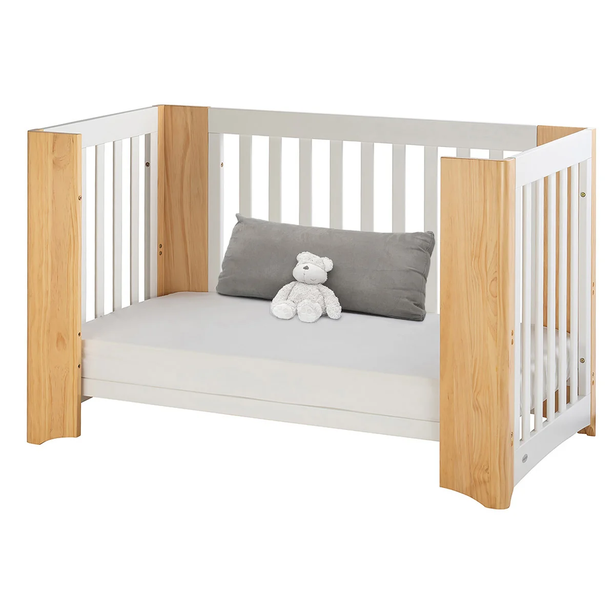 Cocoon Evoluer 4-in-1 Cotbed + Change Area Dresser + Mattresses, White / Natural - Image 15