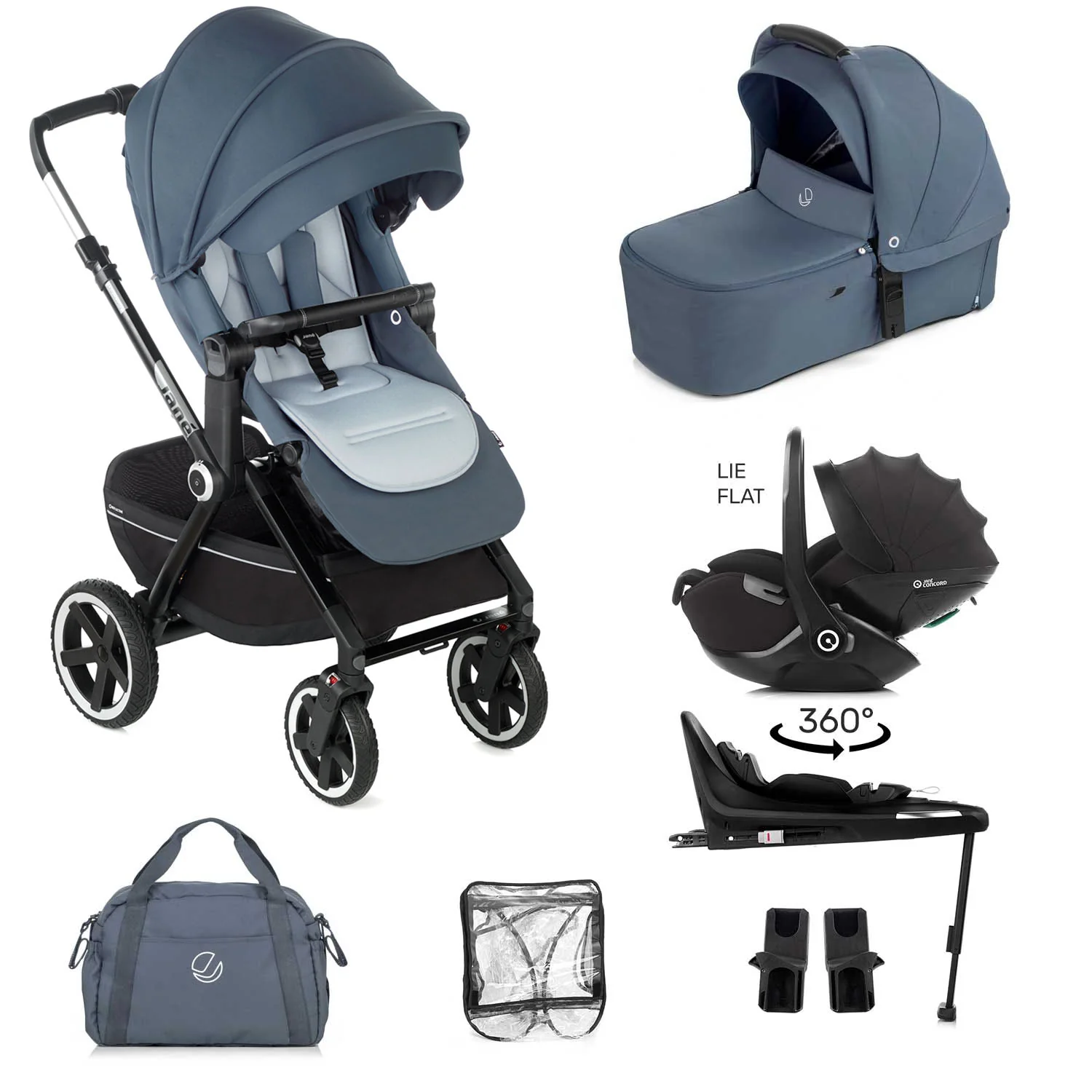 Jane Crosslight-3 Trio Kombibaby 360 Lie-Flat Car Seat Travel System - Image 54