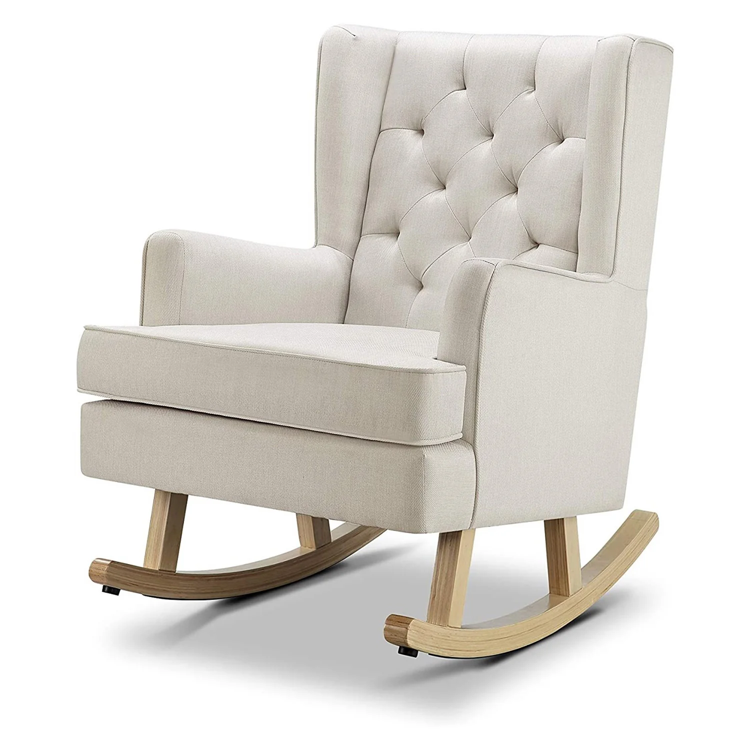 Johnston's Soothe Easy Deluxe Nursery Chair & Rocker – 2-in-1 Nursing & Feeding Chair, Natural Beige - Image 5