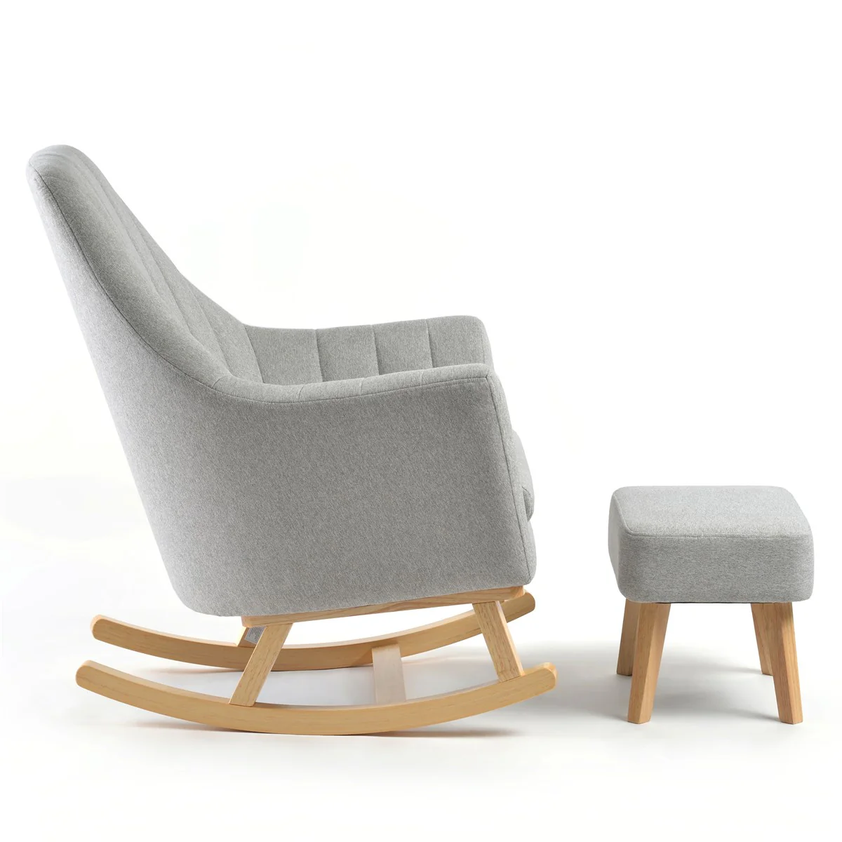 Johnston's Willow Nursing Rocking Chair & Footstool Set – Ergonomic Comfort for Feeding & Relaxing, Grey - Image 8