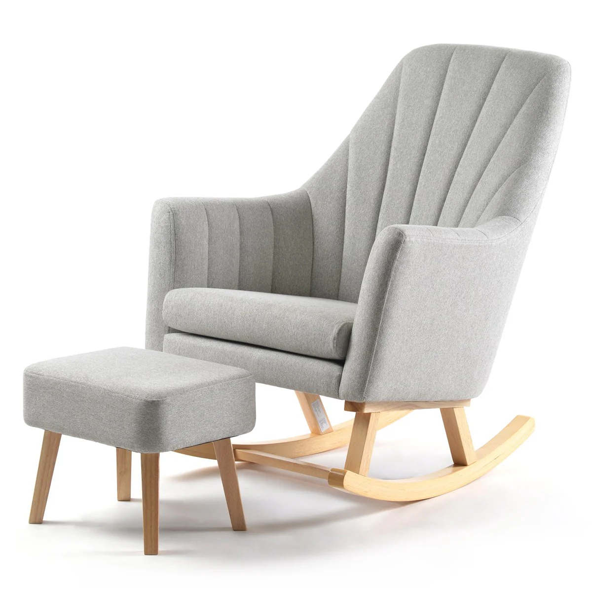 Johnston's Willow Nursing Rocking Chair & Footstool Set – Ergonomic Comfort for Feeding & Relaxing, Grey - Image 9